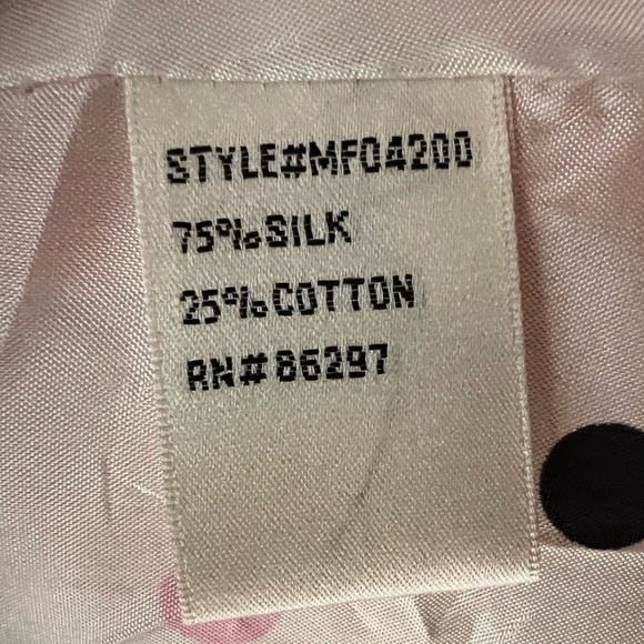 Max Studio Pink Silk Trench Coat Polka Dot Lining - Picture 5 of 6